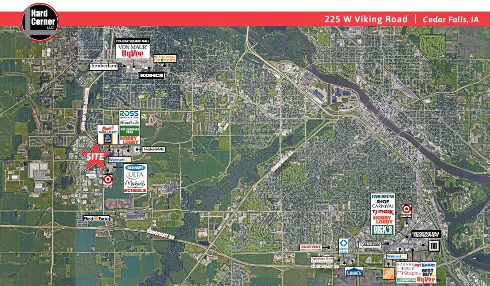 225 Viking Rd, Cedar Falls, IA à vendre - Aérien - Image 3 de 5