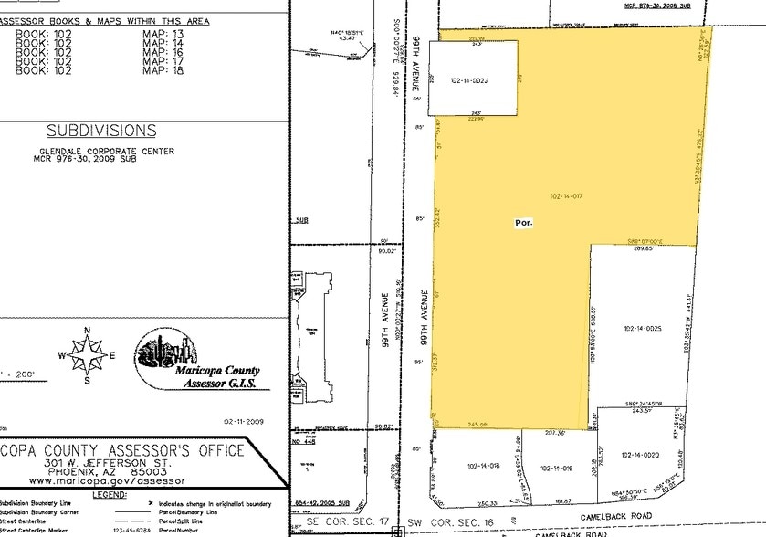NWC of 101 & Camelback, Glendale, AZ à vendre - Plan cadastral - Image 2 de 6