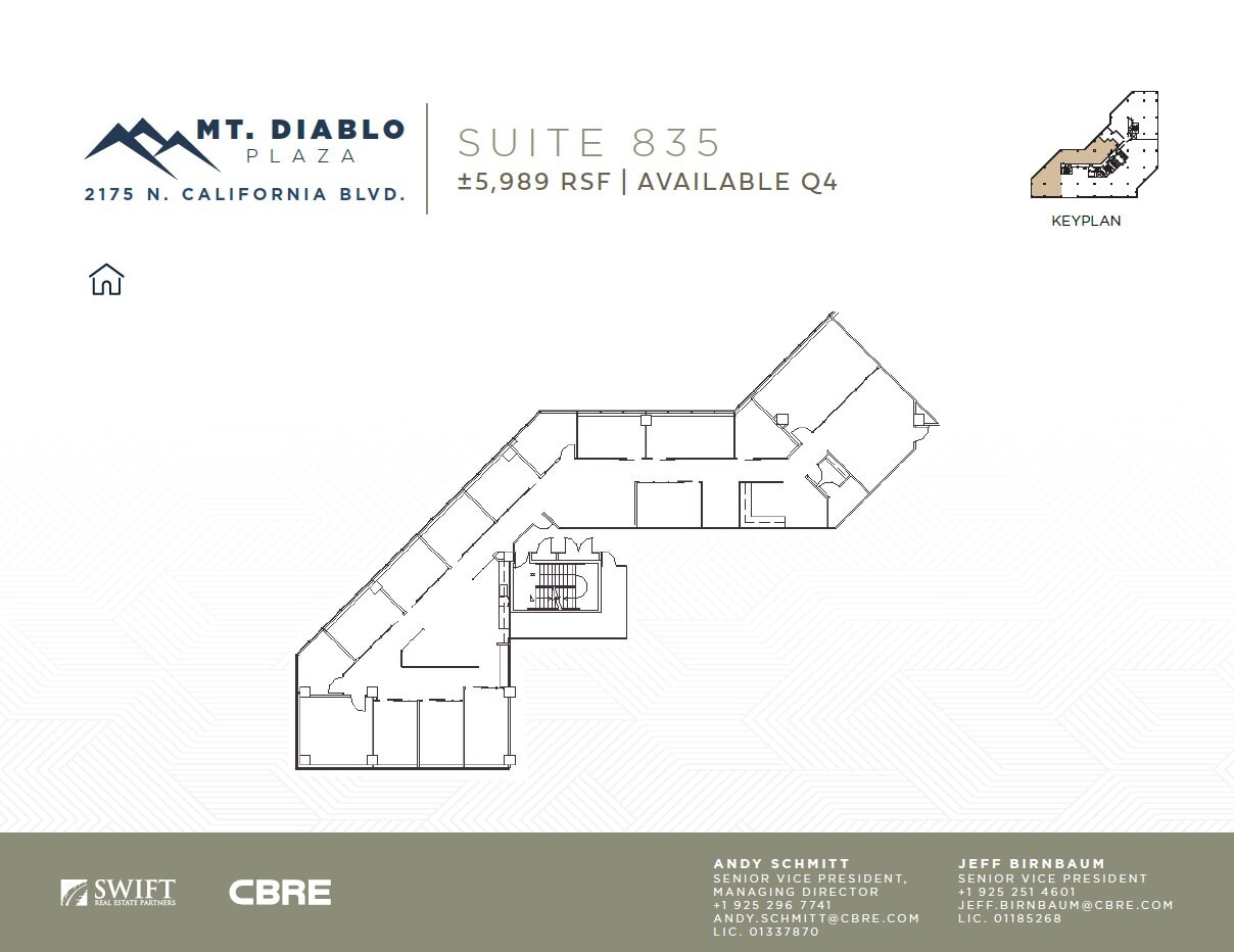 2175 N California Blvd, Walnut Creek, CA for lease Floor Plan- Image 1 of 1