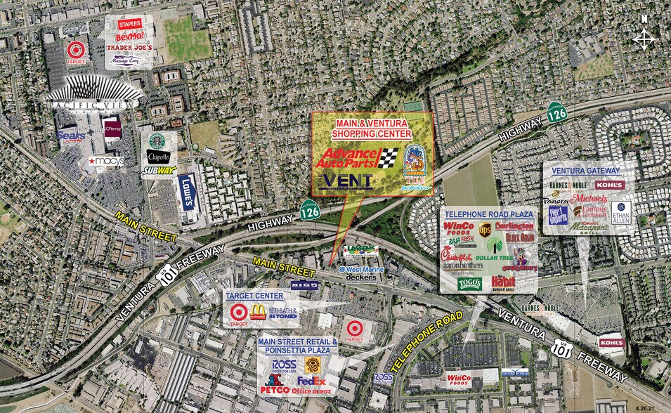 4001-4017 E Main St, Ventura, CA à vendre - Photo du bâtiment - Image 3 de 7