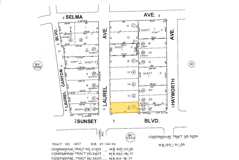 7979 W Sunset Blvd, Los Angeles, CA à louer - Plan cadastral - Image 3 de 12