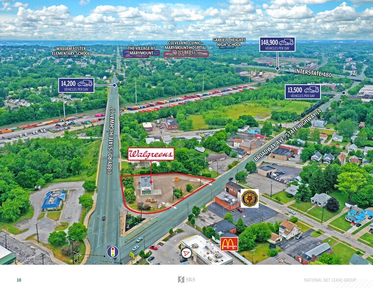 15500 Broadway Ave, Maple Heights, OH à louer - Aérien - Image 3 de 4