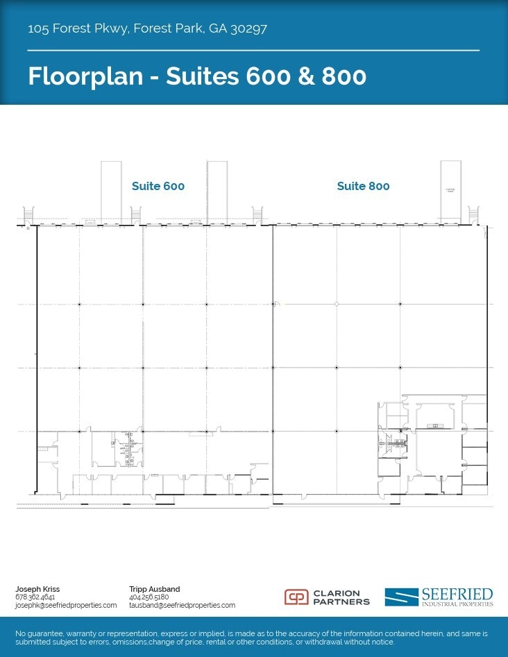 105 Forest Pky, Forest Park, GA for lease Floor Plan- Image 1 of 2