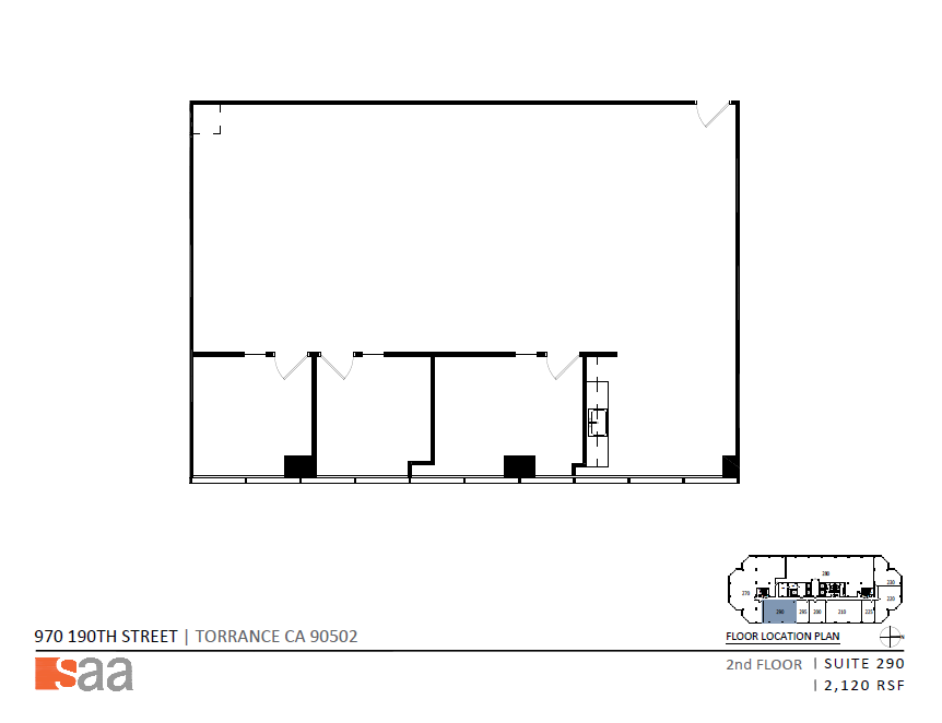 970 W 190th St, Torrance, CA for lease Floor Plan- Image 1 of 1