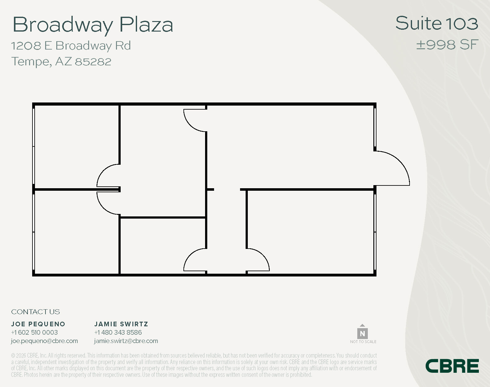 1232 E Broadway Rd, Tempe, AZ à louer Plan d’étage- Image 1 de 1