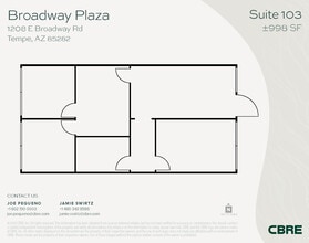 1232 E Broadway Rd, Tempe, AZ à louer Plan d’étage- Image 1 de 1