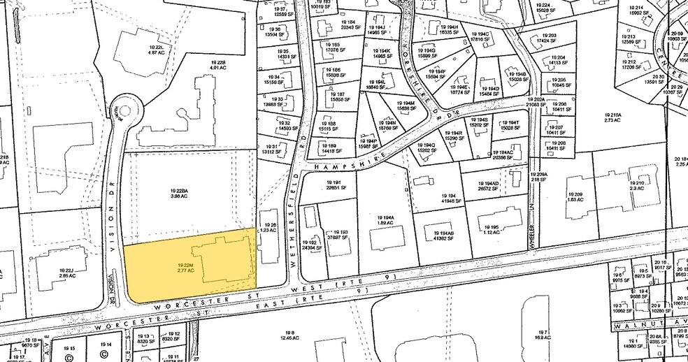 721 Worcester St, Natick, MA à louer - Plan cadastral - Image 3 de 15