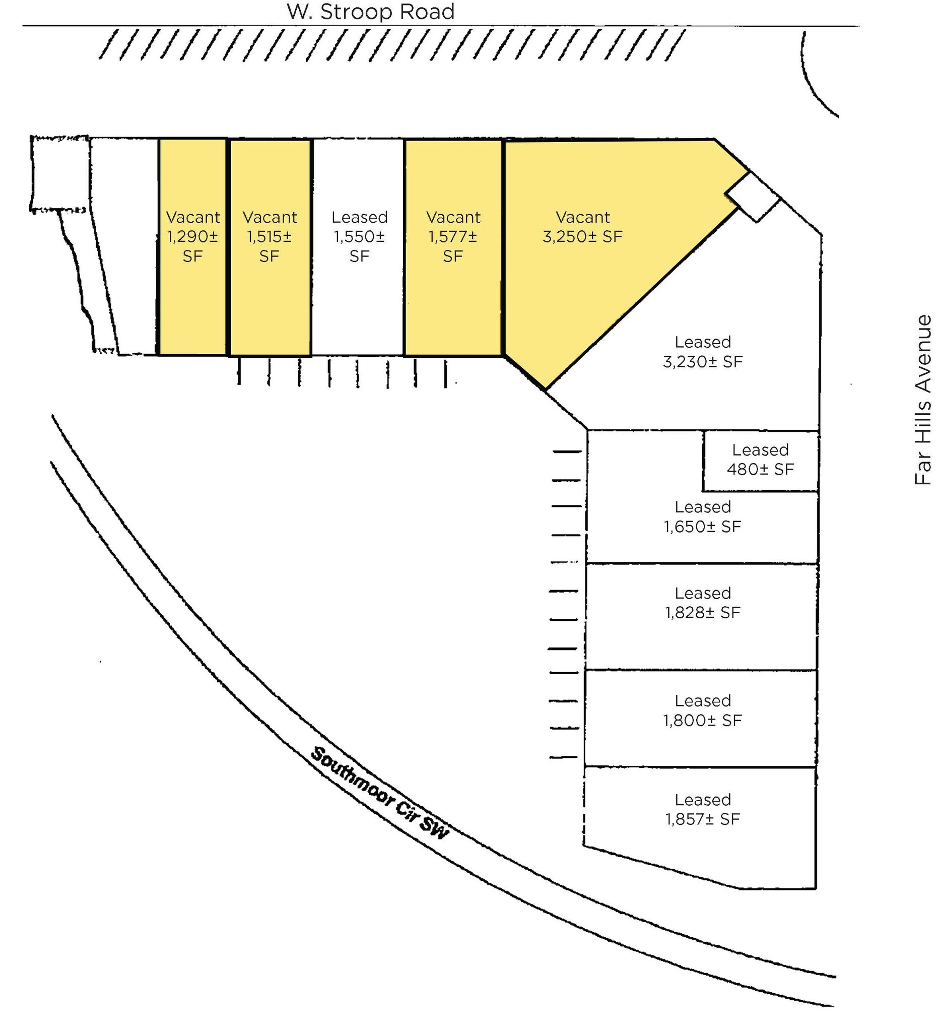 4001-4027 Far Hills Ave, Dayton, OH à louer Plan d’étage- Image 1 de 1