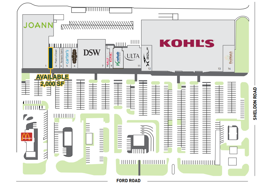 44412-44900 Ford Rd, Canton, MI à louer Plan de site- Image 1 de 1