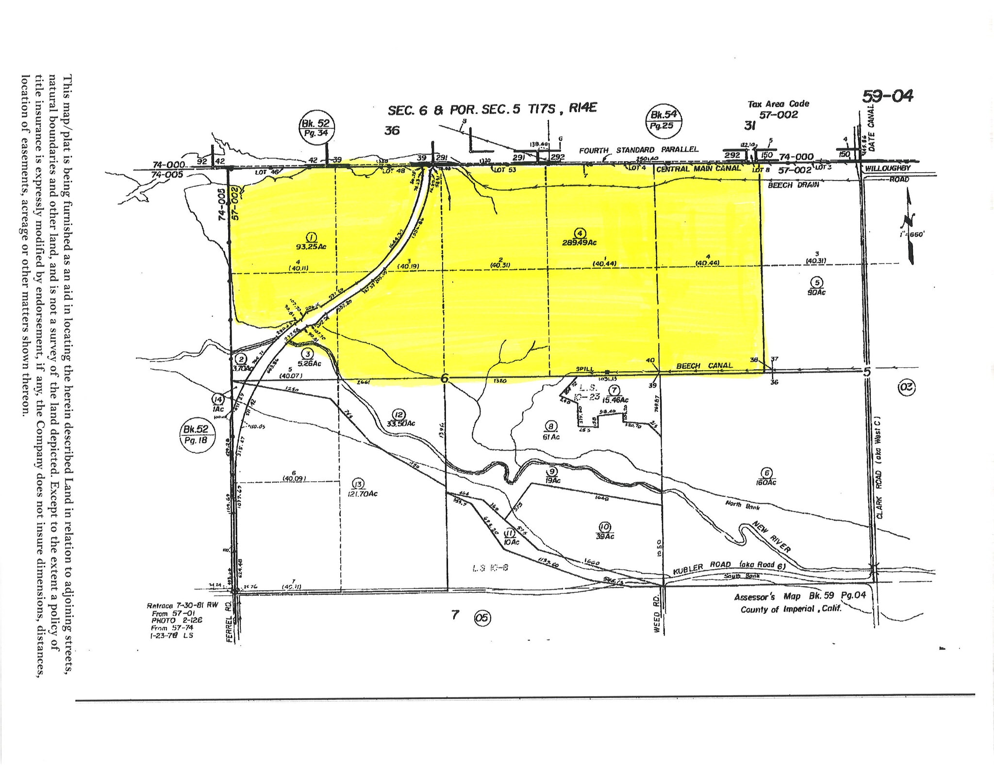 La Brucherie Rd., Calexico, CA for sale Plat Map- Image 1 of 3