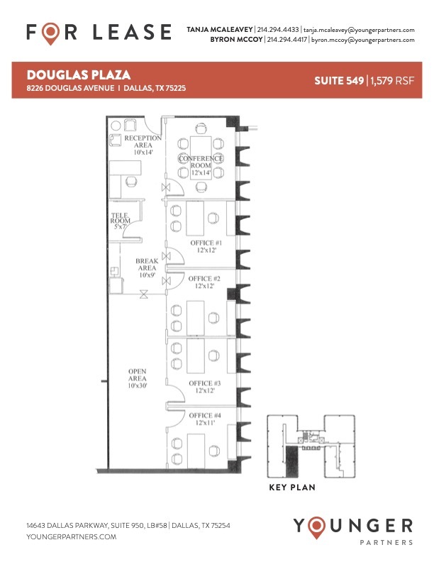 8226 Douglas Ave, Dallas, TX à louer Plan d’étage- Image 1 de 1