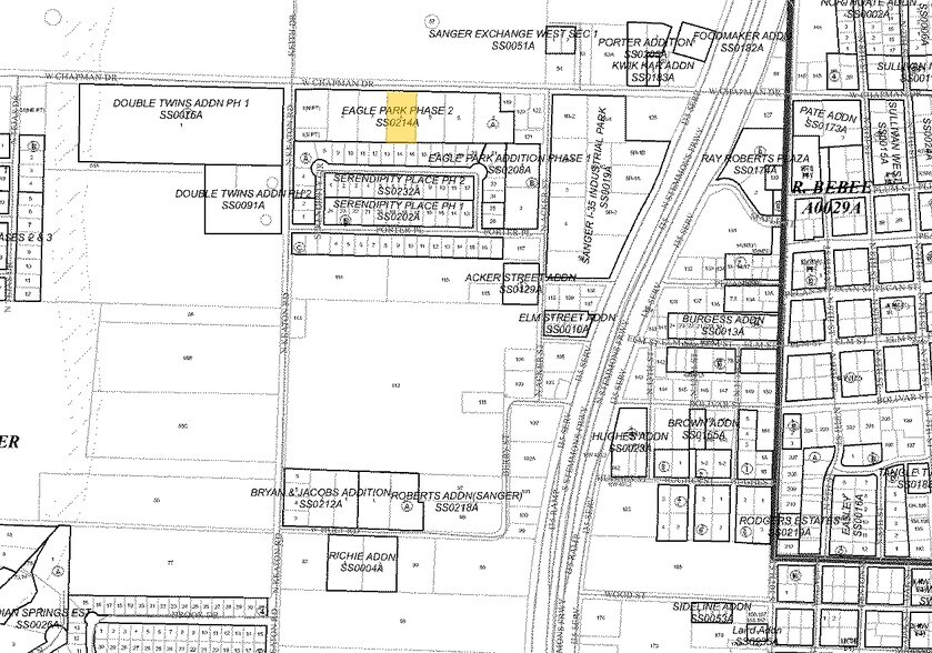 1650 W Chapman Dr, Sanger, TX à louer - Plan cadastral - Image 3 de 3