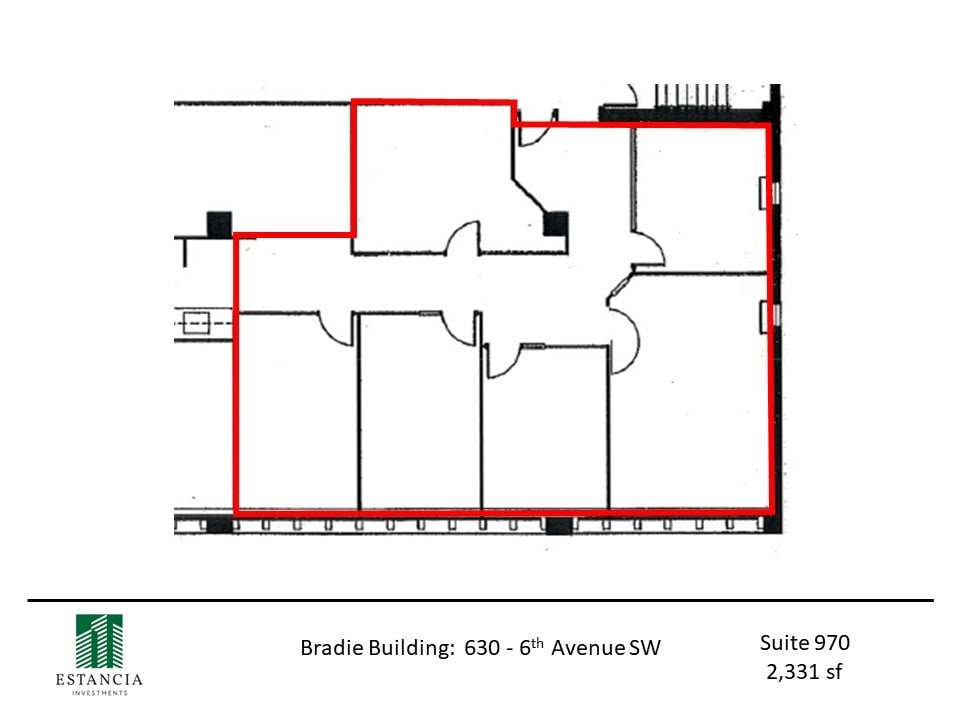 630 6th Ave SW, Calgary, AB for lease Floor Plan- Image 1 of 4