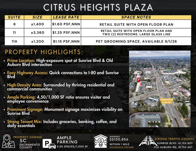 7601 Sunrise Blvd, Citrus Heights, CA à louer - Photo du bâtiment - Image 2 de 8