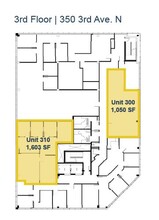 340-350 3rd Ave N, Saskatoon, SK for lease Floor Plan- Image 2 of 2