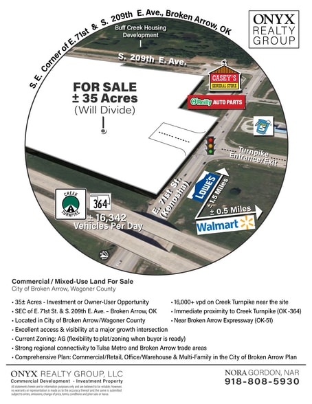 SE Corner 209th E. Avenue & Kenosha, Broken Arrow, OK for sale - Primary Photo - Image 1 of 2