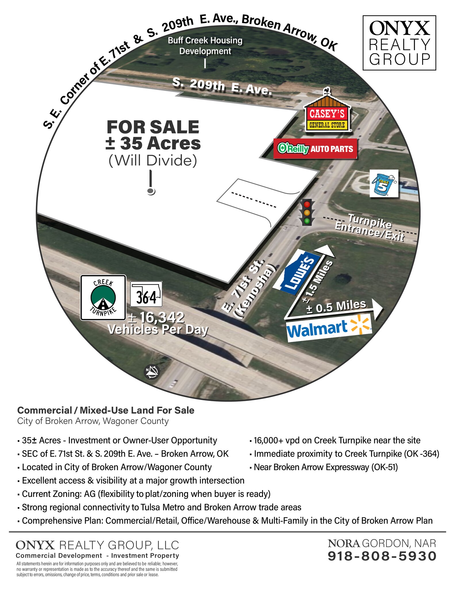 SE Corner 209th E. Avenue & Kenosha, Broken Arrow, OK for sale Primary Photo- Image 1 of 3