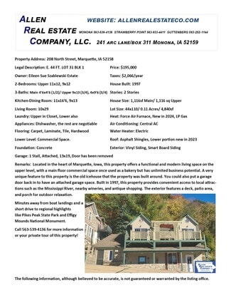 Plus de détails pour 208 North St, Marquette, IA - Spécialité à vendre