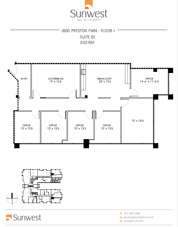 1800 Preston Park Blvd, Plano, TX à louer Plan d  tage- Image 1 de 1