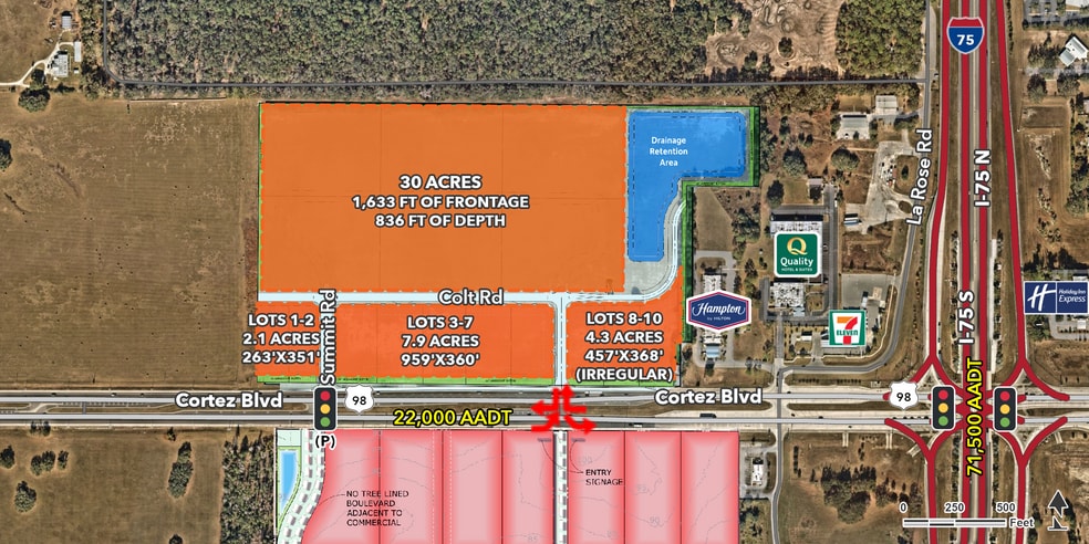INTERSTATE 75 & CORTEZ BOULEVARD, Brooksville, FL à louer - Photo principale - Image 1 de 2