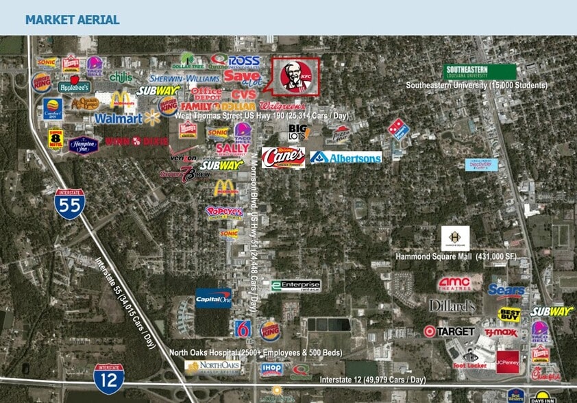 223 N Morrison Blvd, Hammond, LA for sale - Aerial - Image 2 of 2