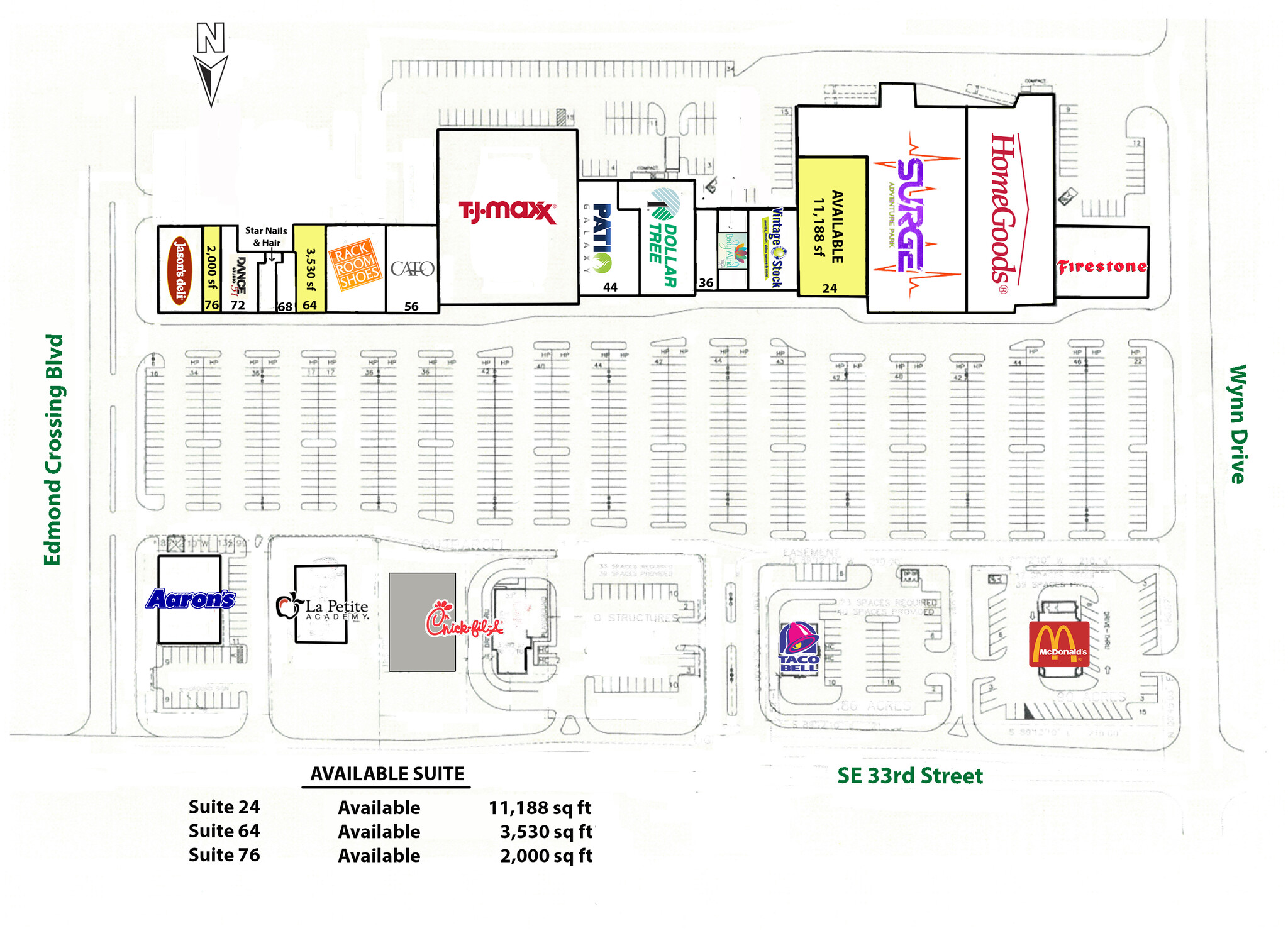 18-24 E 33rd St, Edmond, OK for lease Site Plan- Image 1 of 1