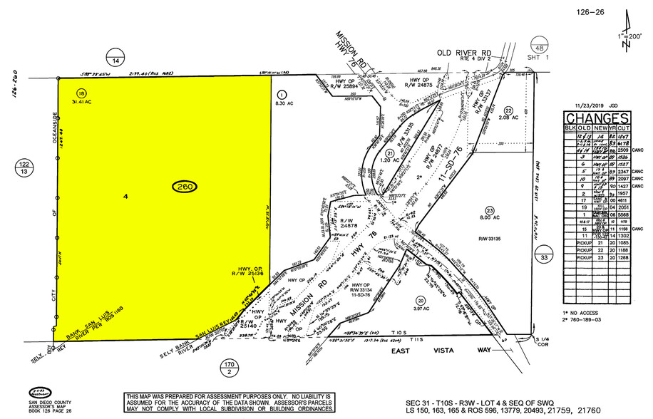 CA-76 & Old River Rd, Bonsall, CA à vendre - Plan cadastral - Image 3 de 4