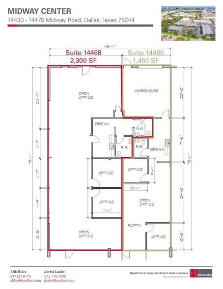 14430 Midway Rd, Farmers Branch, TX à louer - Plan d’étage - Image 3 de 16