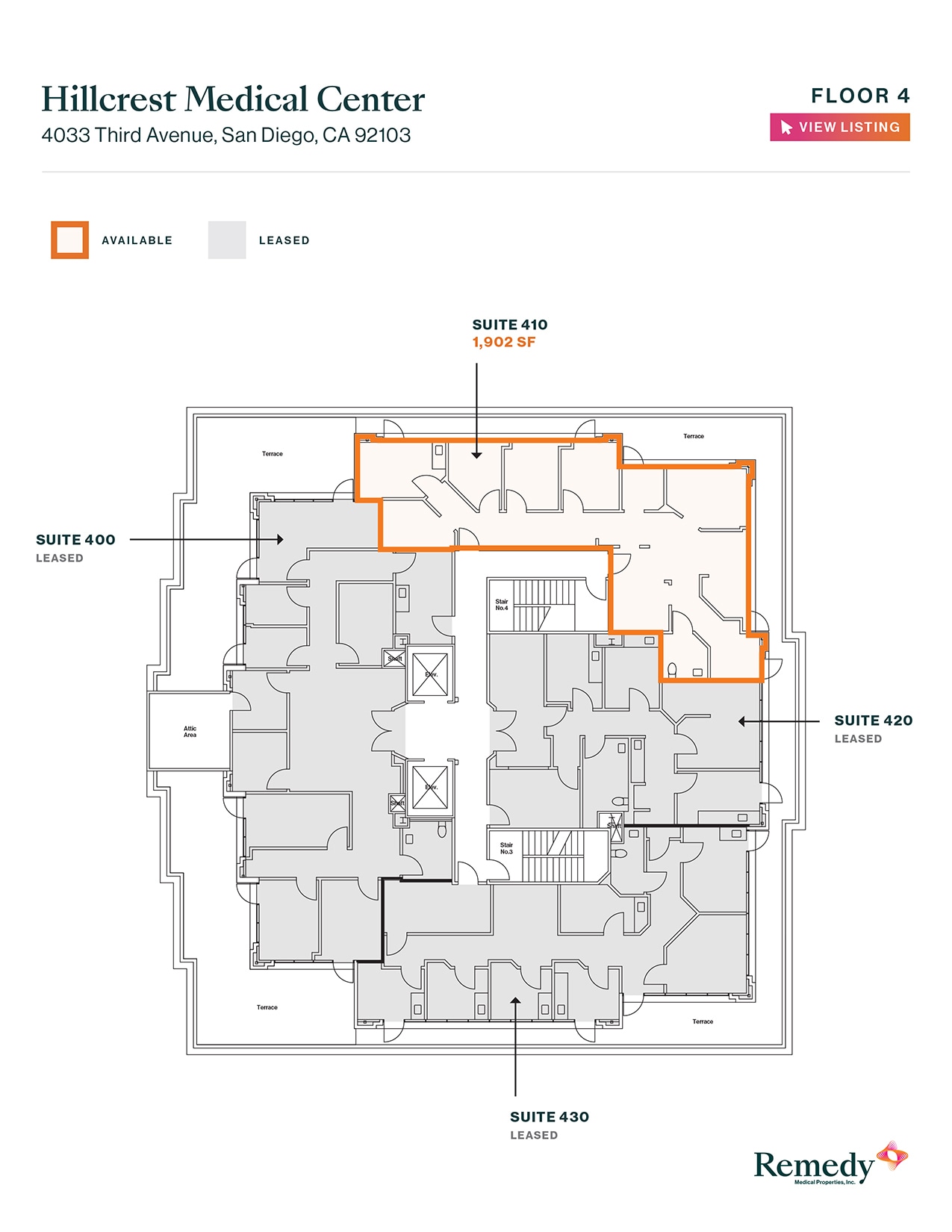 4033 3rd Ave, San Diego, CA for lease Floor Plan- Image 1 of 1