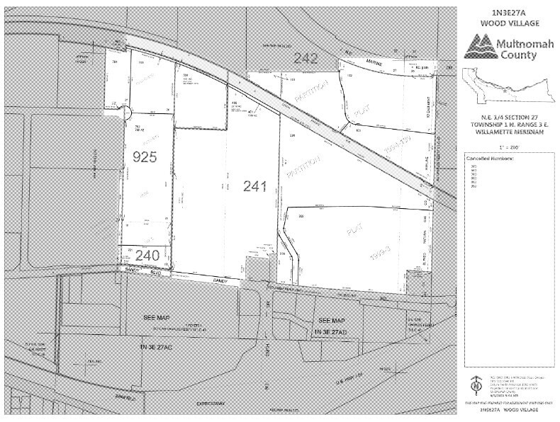 23845 NE Sandy Blvd, Wood Village, OR à louer Plan cadastral- Image 1 de 2