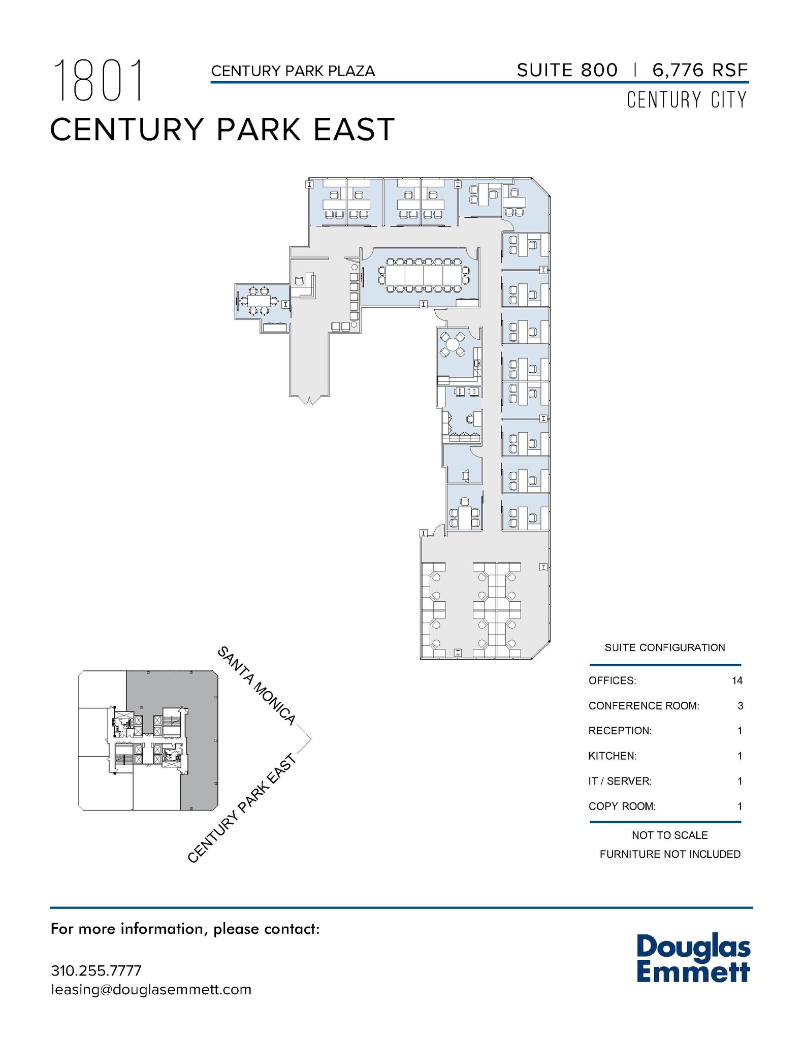 1801 Century Park E, Los Angeles, CA à louer Plan d’étage- Image 1 de 1