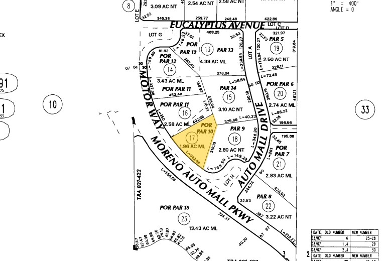 12640 Motor Way, Moreno Valley, CA à vendre Plan cadastral- Image 1 de 2