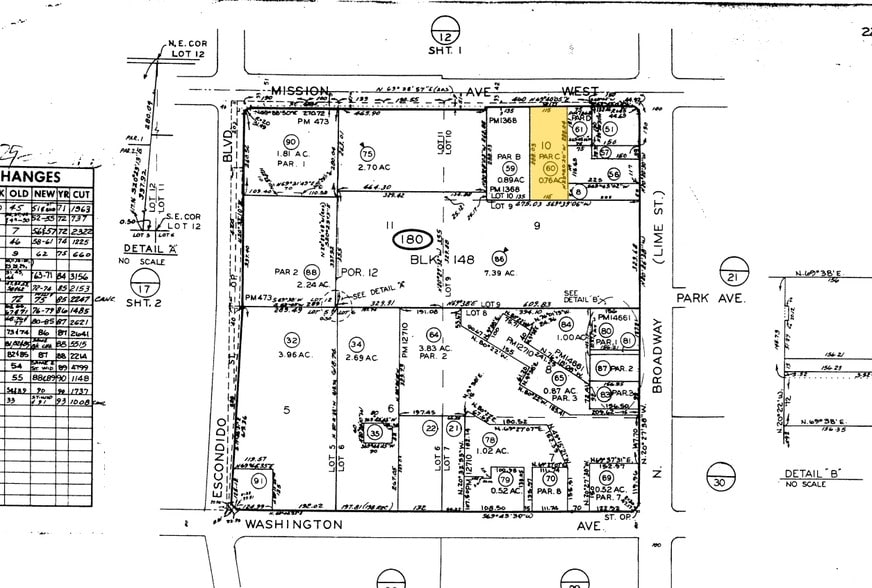 125 W Mission Ave, Escondido, CA for lease - Plat Map - Image 2 of 9