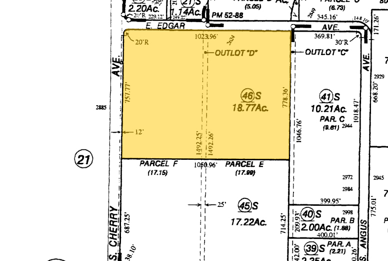 2624 E Edgar Ave, Fresno, CA à vendre - Plan cadastral - Image 1 de 1