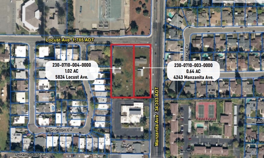 4243 Manzanita Ave, Carmichael, CA à vendre - Plan de site - Image 3 de 3