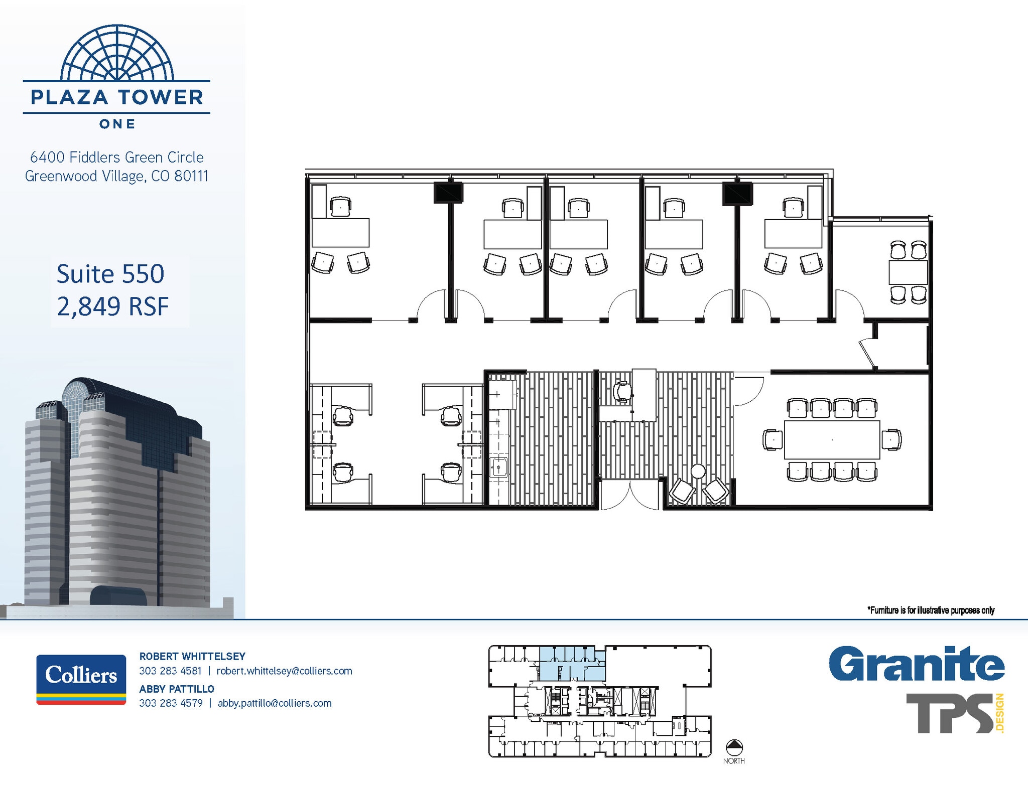6400 S Fiddlers Green Cir, Greenwood Village, CO for lease Floor Plan- Image 1 of 2