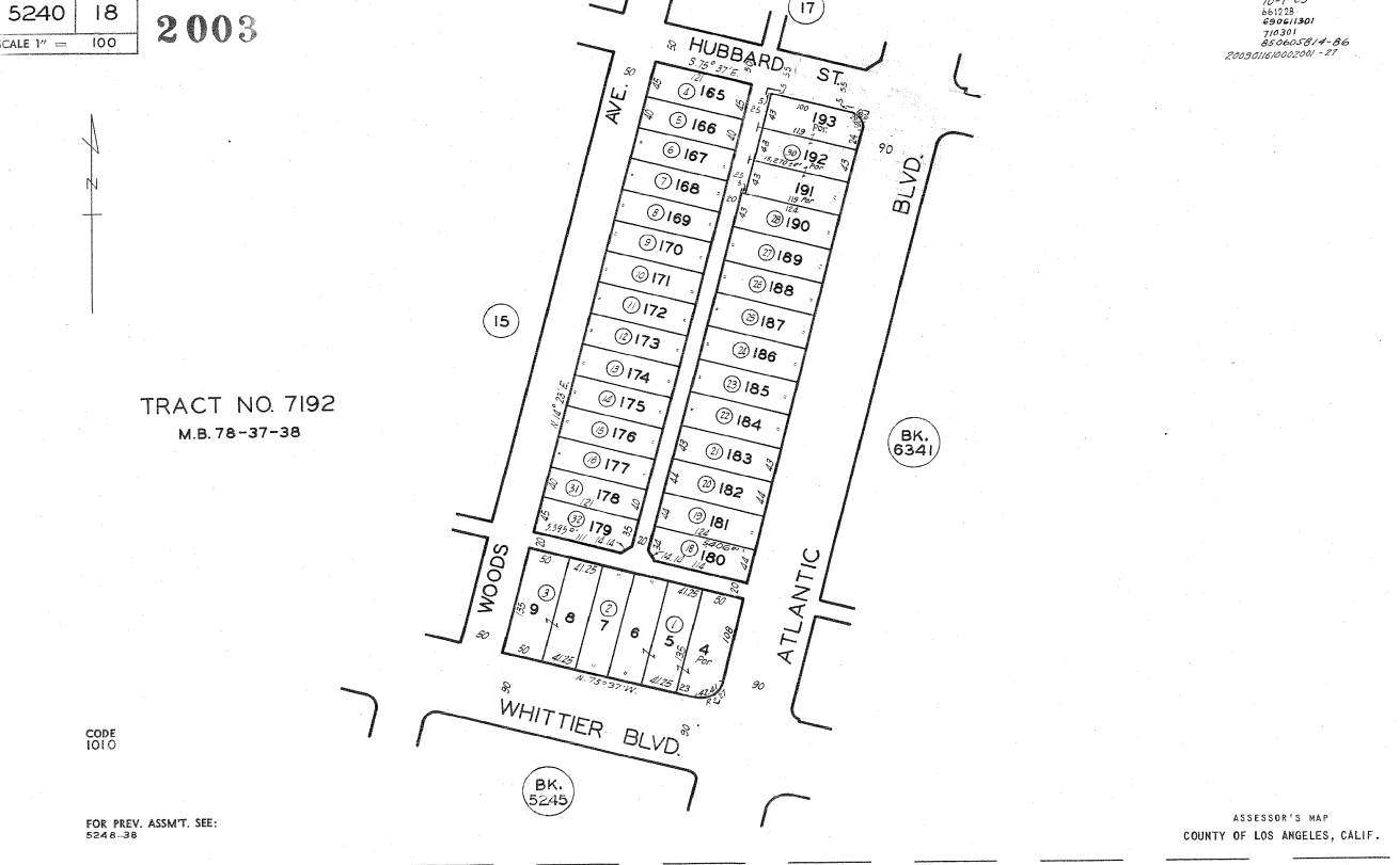 727 Atlantic Blvd, East Los Angeles, CA for sale Plat Map- Image 1 of 3