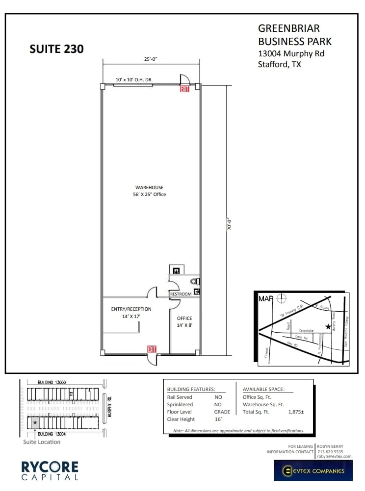 13000 Murphy Rd, Stafford, TX à louer Plan d’étage- Image 1 de 1