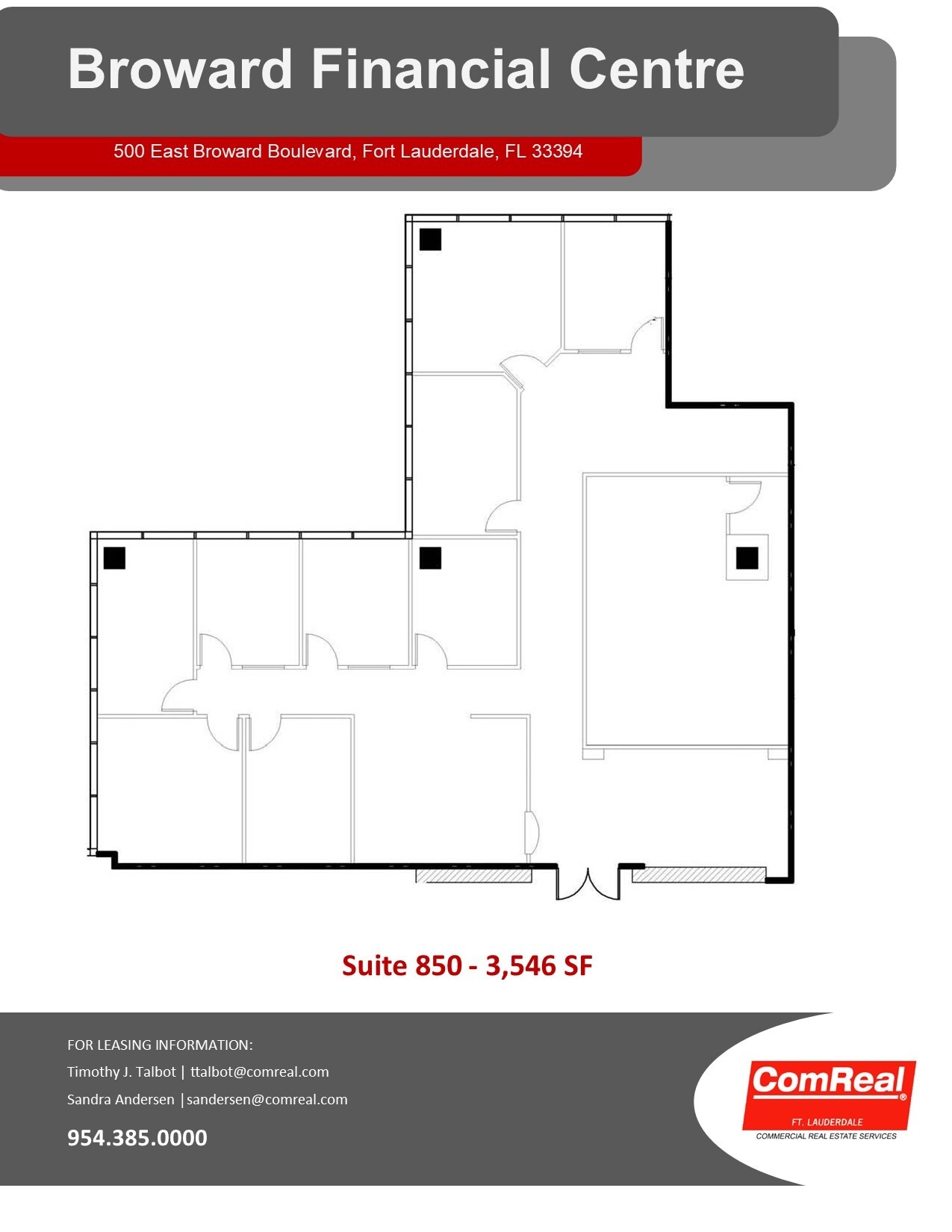 500 E Broward Blvd, Fort Lauderdale, FL à louer Plan d’étage- Image 1 de 1
