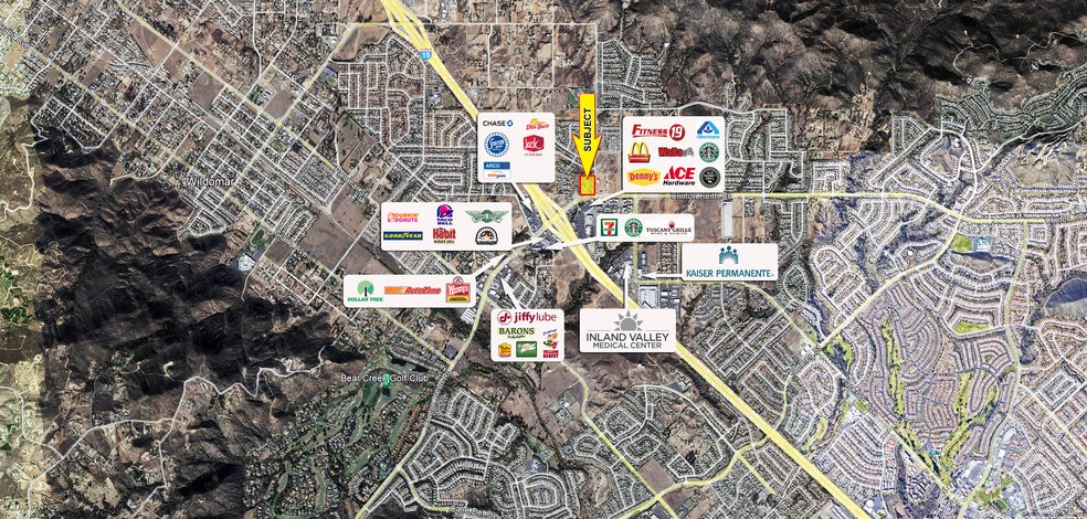 NWC Clinton Keith & Wildomar Trl, Wildomar, CA for lease - Aerial - Image 2 of 2