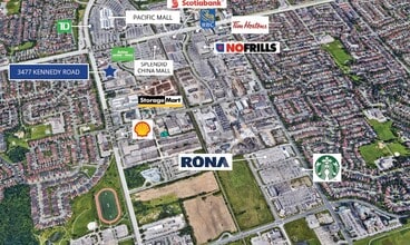 3477 Kennedy Rd, Toronto, ON for lease Aerial- Image 2 of 2