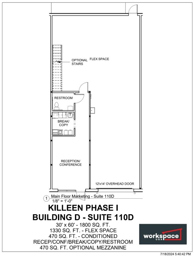 704 Progress Dr, Killeen, TX 76543 - Unité 110D -  - Plan d’étage - Image 1 of 2
