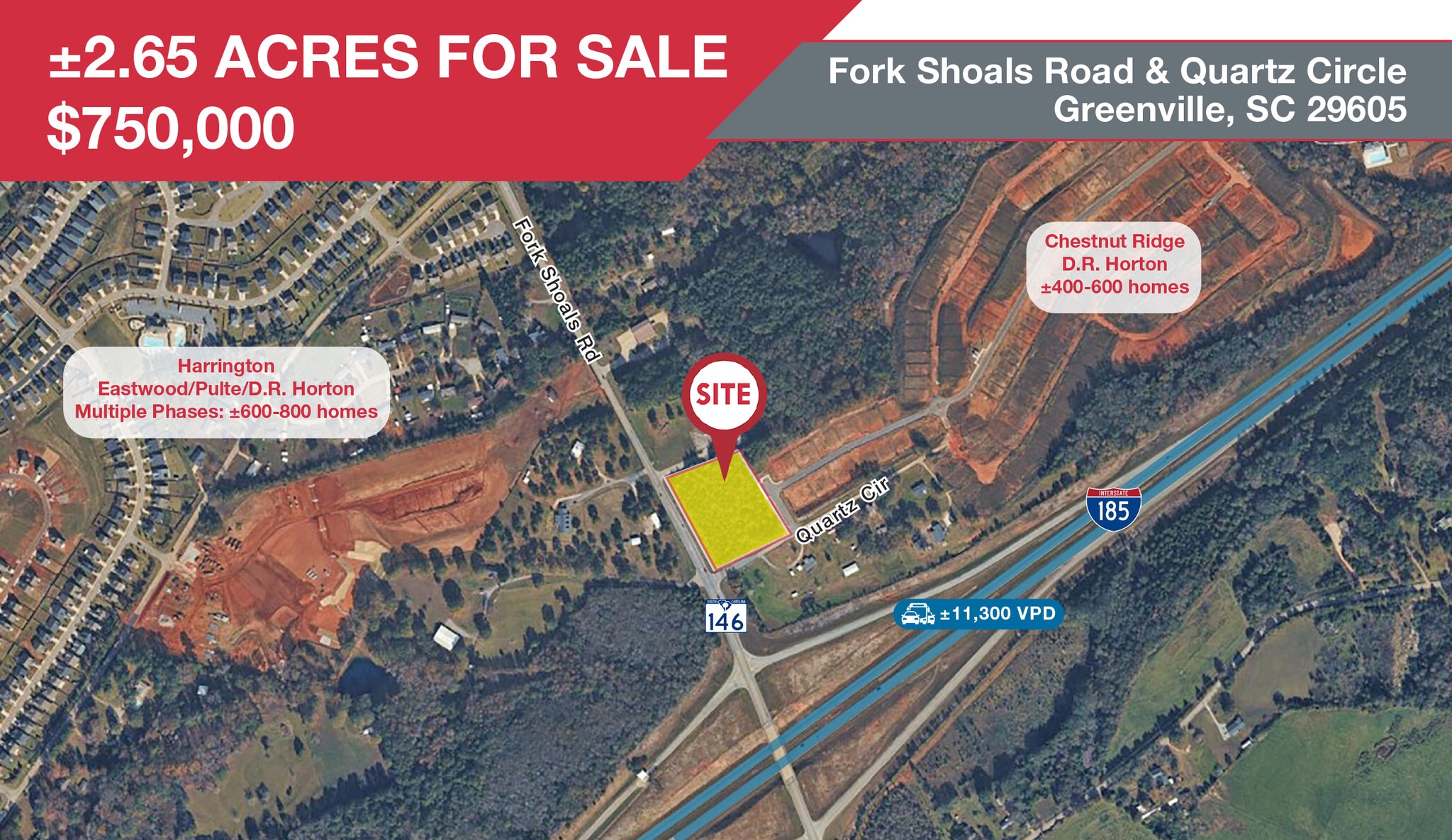 Fork Shoals (SC 146) Rd, Greenville, SC for sale Aerial- Image 1 of 3