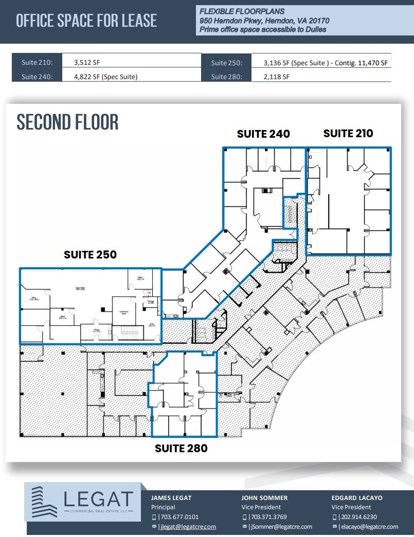 950 Herndon Pkwy, Herndon, VA à louer Plan d’étage- Image 1 de 1