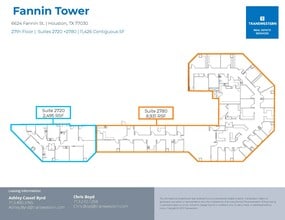6624 Fannin St, Houston, TX à louer Plan d’étage- Image 1 de 1