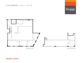 214 W Tremont Ave, Charlotte, NC à louer Plan d’étage- Image 1 de 6