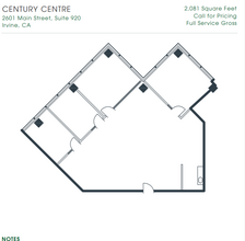 2601-2603 Main St, Irvine, CA à louer Plan d  tage- Image 1 de 1