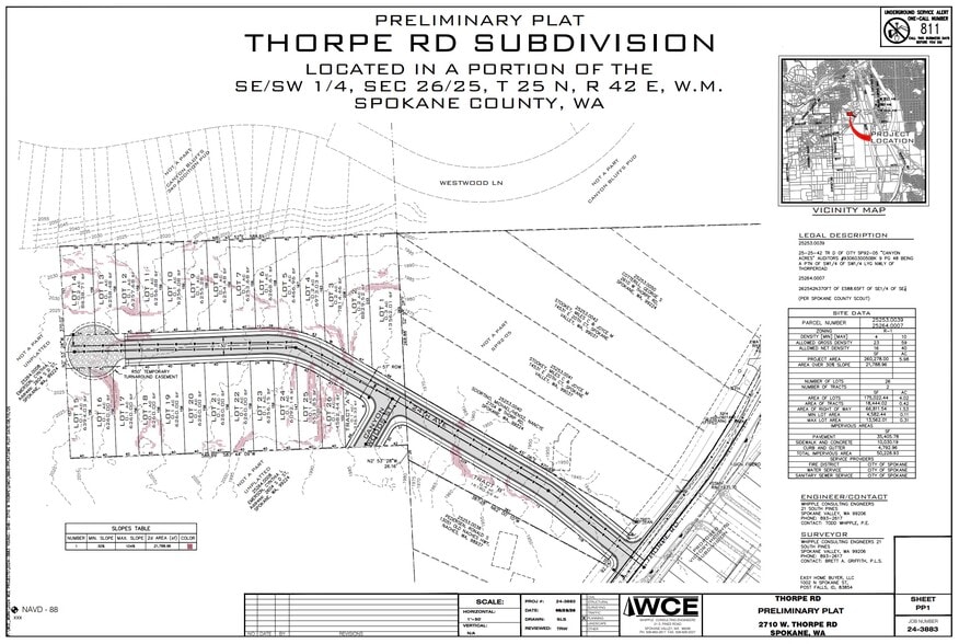 2710 Thorpe Rd, Spokane, WA for sale - Plat Map - Image 2 of 2
