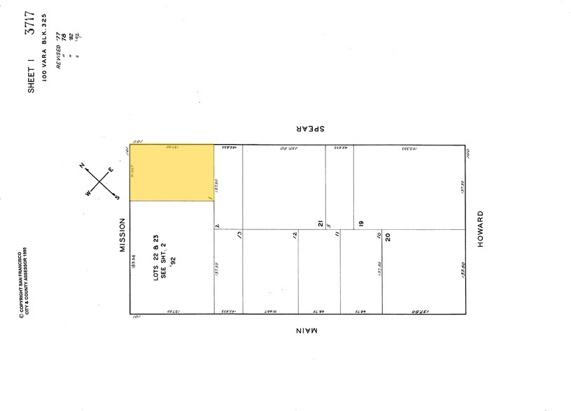 101 Mission St, San Francisco, CA for lease - Plat Map - Image 2 of 6