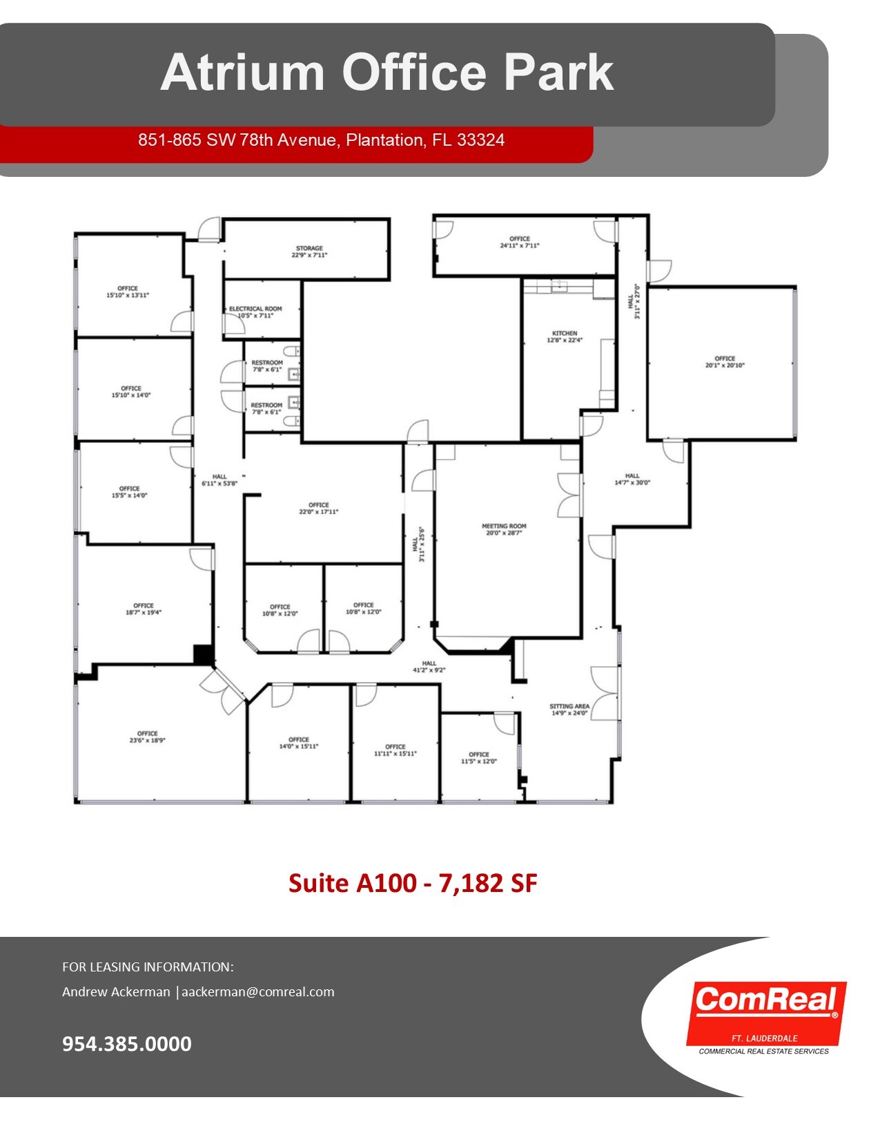 865 SW 78th Ave, Plantation, FL à louer Plan d  tage- Image 1 de 1